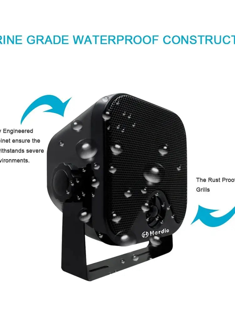 Herdio Waterproof Marine Speakers 100W 4 Inch Outdoor Audio