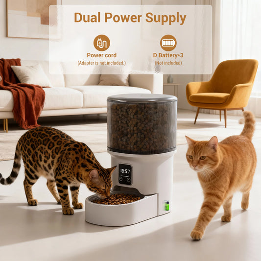 HiMISS Programmable 4L Automatic Pet Feeder for Small Dogs Cats