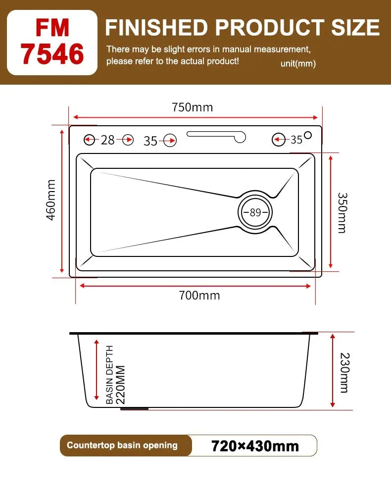 Telisiya Waterfall Stainless Steel Kitchen Sink Four Hole Above Counter