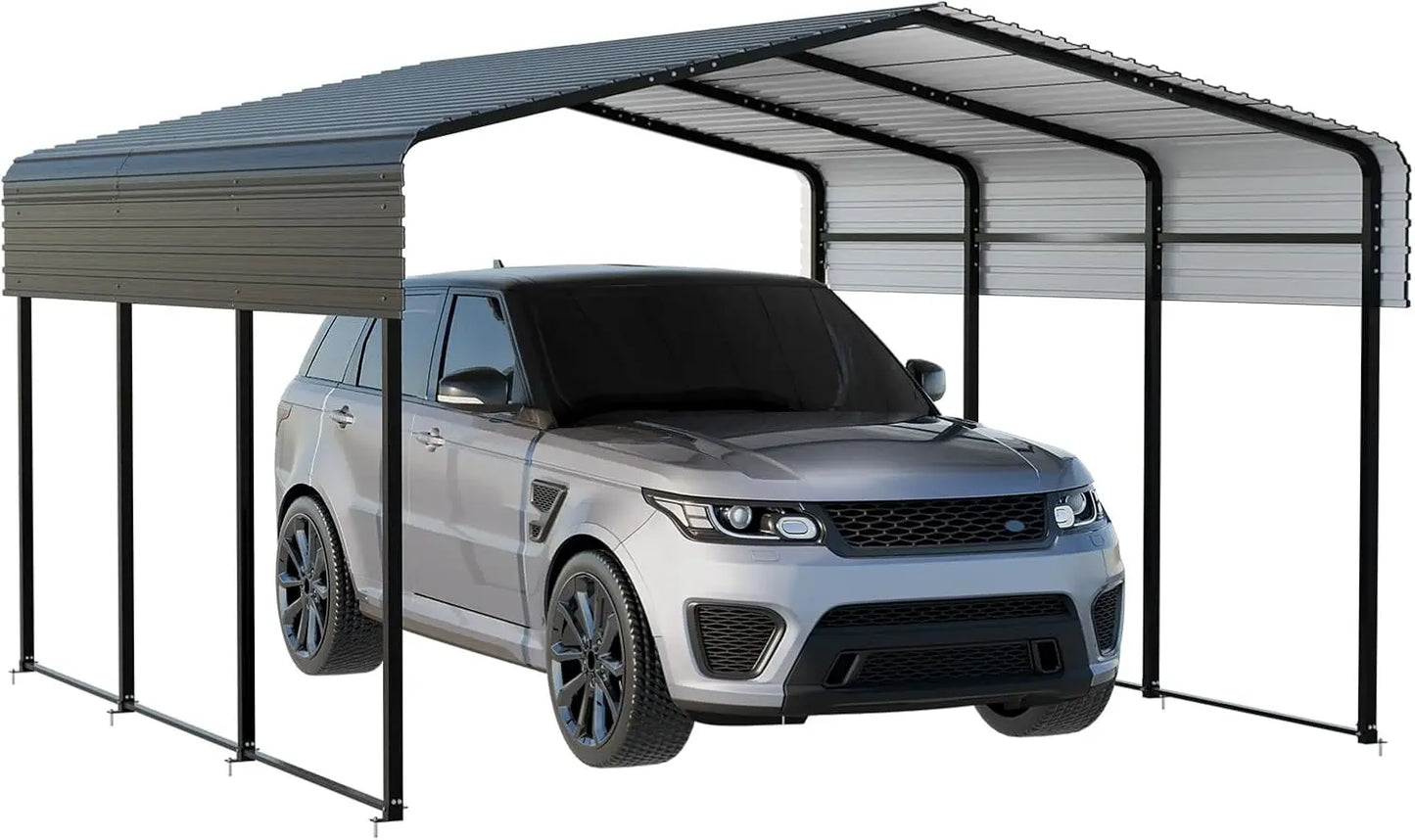 Heavy Duty Metal Carport Canopy Shelter Waterproof Windproof Sun Shield