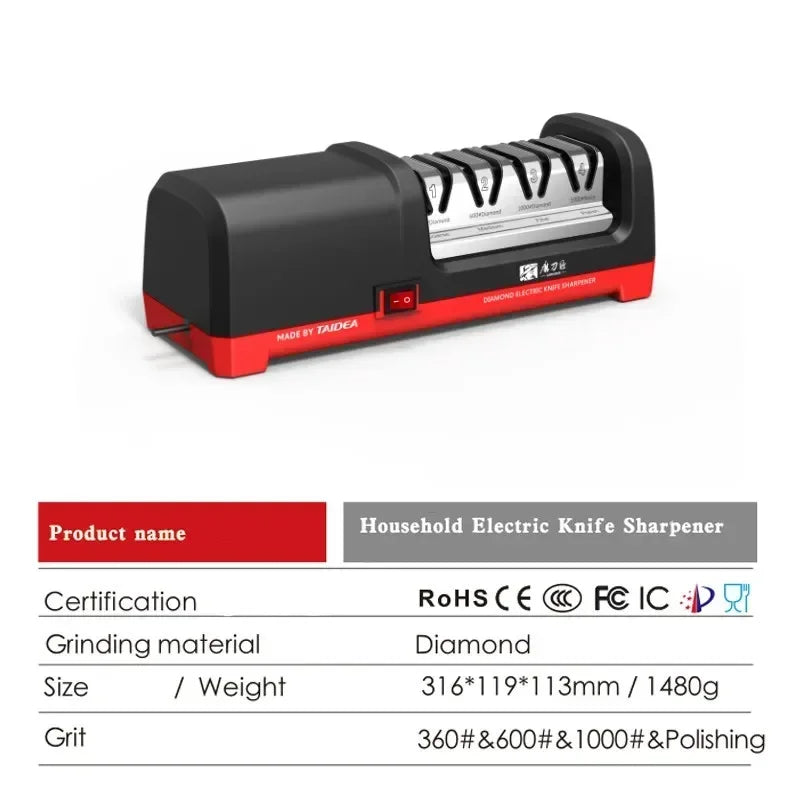 GRINDER 4 Stage Diamond Electric Knife Sharpener 2800 RPM 18W
