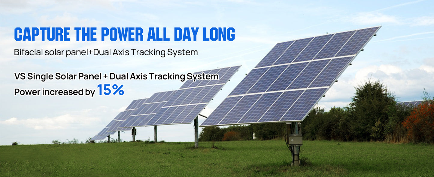 ECO-WORTHY Bifacial 100W 12V Solar Panel For RVs SunSheds