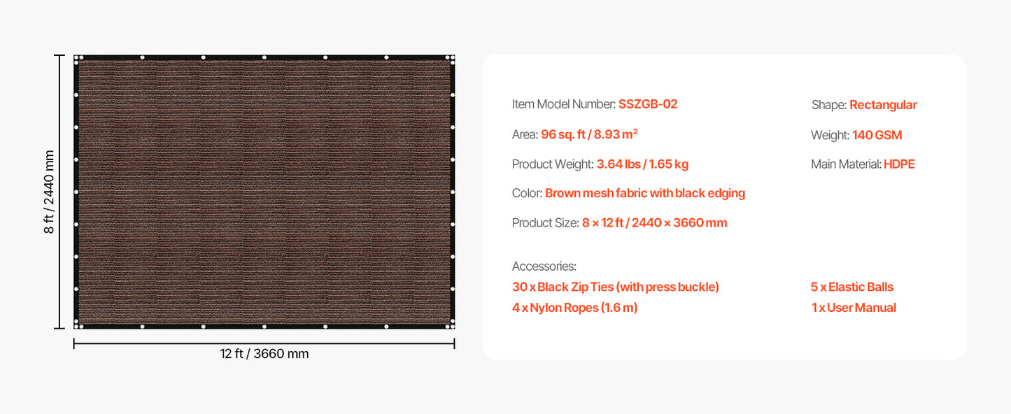 90 Percent Sun Shade Cloth For Outdoor Patio Garden HDPE